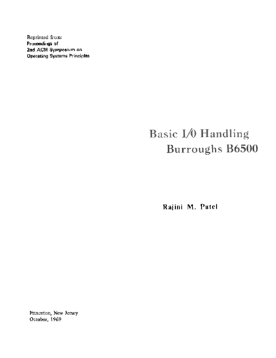 burroughs 1051752 B6500 Basic IO Handling Oct 69  burroughs B6500_6700 1051752_B6500_Basic_IO_Handling_Oct_69.pdf