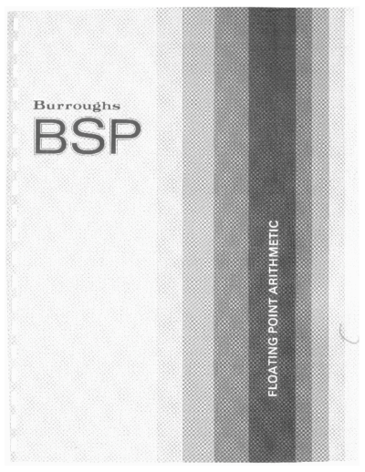 burroughs BSP Floating Point Processor  burroughs BSP BSP_Floating_Point_Processor.pdf