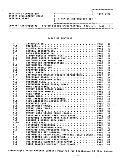 burroughs 19975390A V Series Instruction Set  burroughs V-Series 19975390A_V_Series_Instruction_Set.pdf