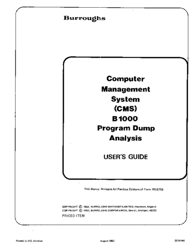 burroughs 2018750 CMS B1000 DumpAnalysis Aug82  burroughs cms 2018750_CMS_B1000_DumpAnalysis_Aug82.pdf