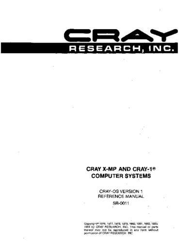 cray SR-0011M CRAY-OS Version 1 Reference Dec84  cray COS SR-0011M_CRAY-OS_Version_1_Reference_Dec84.pdf