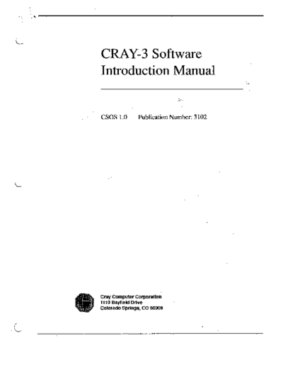 cray 3102  -3 Software Introduction Nov91  cray CRAY-3 3102_CRAY-3_Software_Introduction_Nov91.pdf