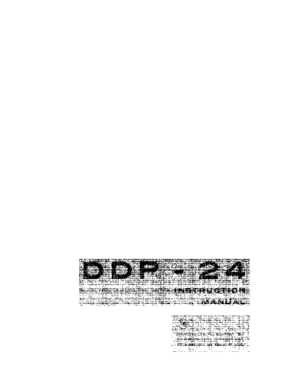 honeywell DDP-24 InstructionMan Aug64  honeywell ddp-24 DDP-24_InstructionMan_Aug64.pdf