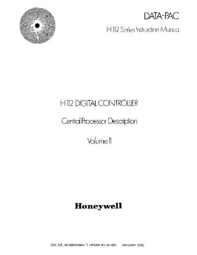 honeywell 70130072346A H112 CPU Description Vol2 Jan70  honeywell h112 70130072346A_H112_CPU_Description_Vol2_Jan70.pdf