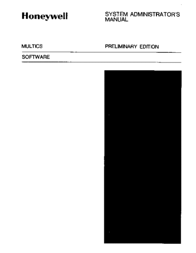 honeywell AK50-0 sysAdmin Feb73  honeywell multics AK50-0_sysAdmin_Feb73.pdf