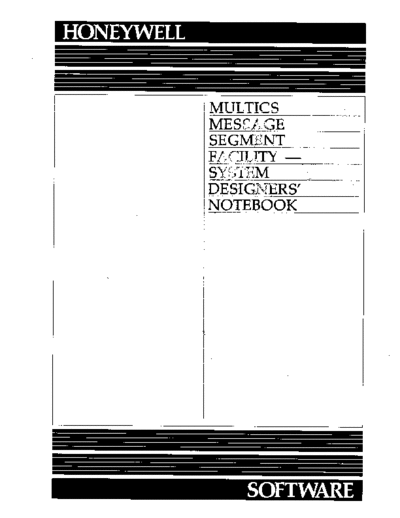 honeywell AN69-0 msgSegSDN Oct79  honeywell multics AN69-0_msgSegSDN_Oct79.pdf