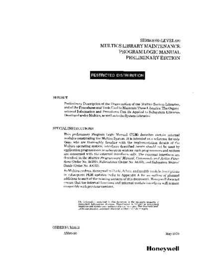 honeywell AN80-00 librPLM May79  honeywell multics AN80-00_librPLM_May79.pdf