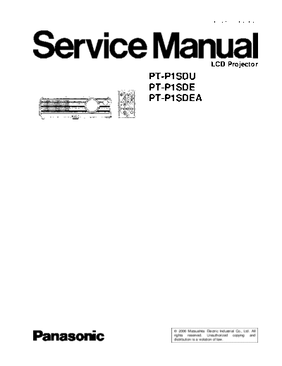 panasonic Panasonic PT-P1SDU PT-P1SDE PT-P1SDEA [SM]  panasonic Monitor Panasonic_PT-P1SDU_PT-P1SDE_PT-P1SDEA_[SM].pdf