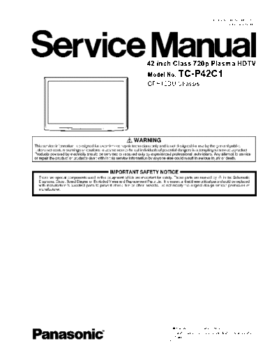 panasonic Panasonic TC-P42C1 [SM]  panasonic Monitor Panasonic_TC-P42C1_[SM].pdf