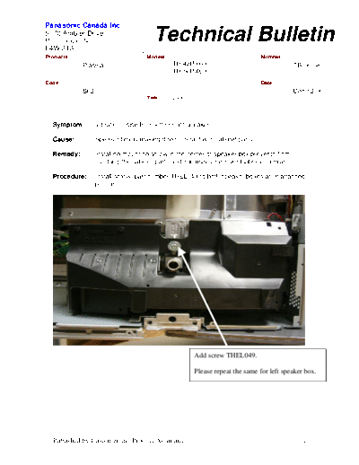 panasonic Panasonic TH-42PX600 TH-50PX600 vibrating sound from speakers repair tips  panasonic Monitor Panasonic_TH-42PX600_TH-50PX600_vibrating_sound_from_speakers_repair_tips.pdf