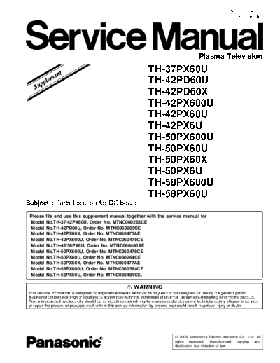 panasonic TH-37PX60U TH-42PD60U TH-42PD60X TH-42PX600U TH-42PX60U TH-42PX6U TH-50PX600U TH-50PX60U TH-50PX60X   panasonic Monitor Panasonic_TH-37PX60U_TH-42PD60U_TH-42PD60X_TH-42PX600U_TH-42PX60U_TH-42PX6U_TH-50PX600U_TH-50PX60U_TH-50PX60X_TH-50PX60U_TH-58PX600u_TH-58PX60U_[SM].pdf