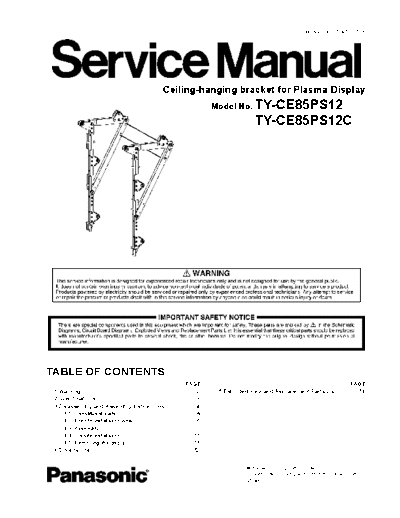 panasonic Panasonic TY-CE85PS12C TY-CE85PS12 [SM]  panasonic Monitor Panasonic_TY-CE85PS12C_TY-CE85PS12_[SM].pdf