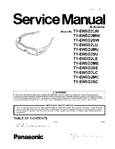 panasonic TY-EW3D2LW TY-EW3D2ME TY-EW3D2SC TY-EW3D2MW TY-EW3D2LU TY-EW3D2SE TY-EW3D2SU TY-EW3D2LC TY-EW3D2LE T  panasonic Monitor Panasonic_TY-EW3D2LW_TY-EW3D2ME_TY-EW3D2SC_TY-EW3D2MW_TY-EW3D2LU_TY-EW3D2SE_TY-EW3D2SU_TY-EW3D2LC_TY-EW3D2LE_TY-EW3D2MU_TY-EW3D2SW_TY-EW3D2MC_[SM].pdf