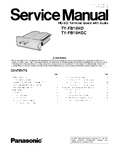 panasonic Panasonic TY-FB10HDC TY-FB10HD [SM]  panasonic Monitor Panasonic_TY-FB10HDC_TY-FB10HD_[SM].pdf