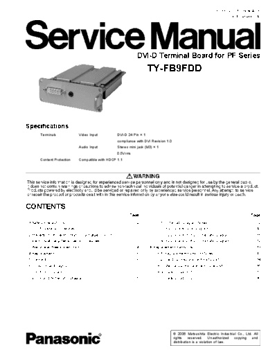 panasonic Panasonic TY-FB9FDD [SM]  panasonic Monitor Panasonic_TY-FB9FDD_[SM].pdf