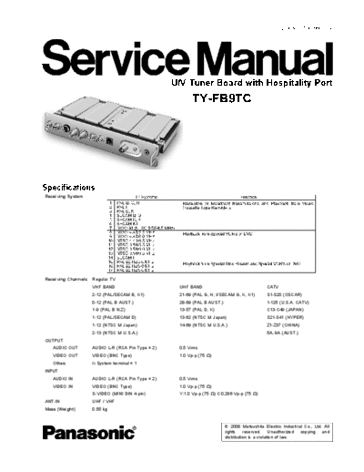 panasonic Panasonic TY-FB9TC [SM]  panasonic Monitor Panasonic_TY-FB9TC_[SM].pdf