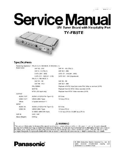 panasonic Panasonic TY-FB9TE [SM]  panasonic Monitor Panasonic_TY-FB9TE_[SM].pdf