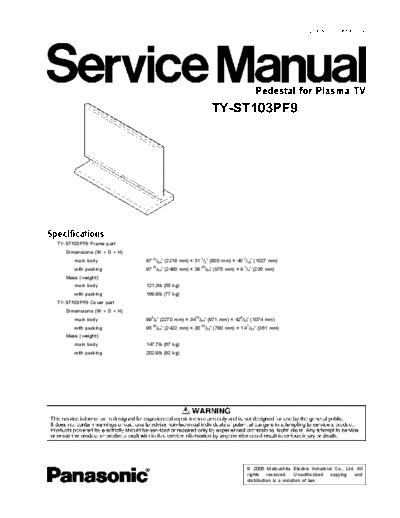 panasonic Panasonic TY-ST103PF9 [SM]  panasonic Monitor Panasonic_TY-ST103PF9_[SM].pdf