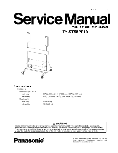 panasonic Panasonic TY-ST58PF10 [SM]  panasonic Monitor Panasonic_TY-ST58PF10_[SM].pdf