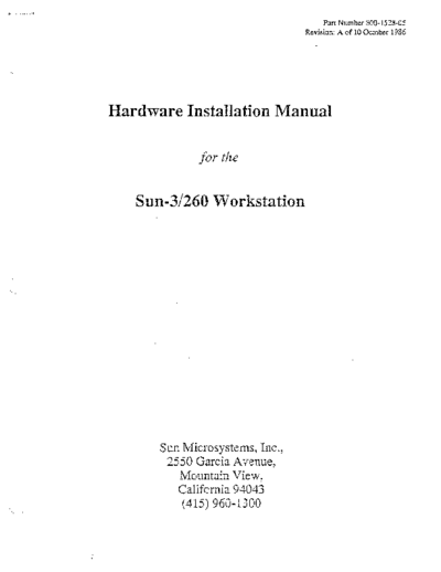 sun 800-1528-05 Sun-3 260 Installation Manual  sun sun3 800-1528-05_Sun-3_260_Installation_Manual.pdf