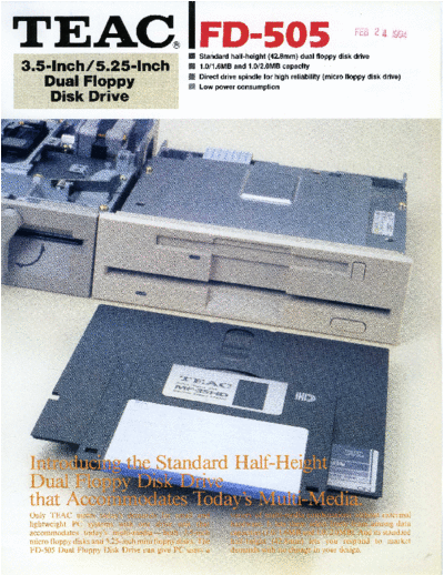 teac FD-505 Brochure Feb93  teac brochures TEAC_FD-505_Brochure_Feb93.pdf