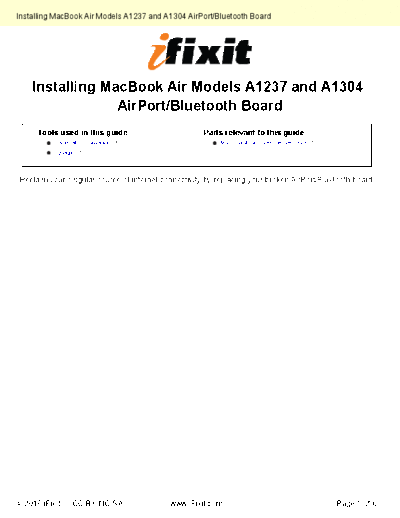 apple Installing-AirPortBluetooth-Board-849  apple MacBook Air MacBook Air Models A1237 and A1304 Installing-AirPortBluetooth-Board-849.pdf