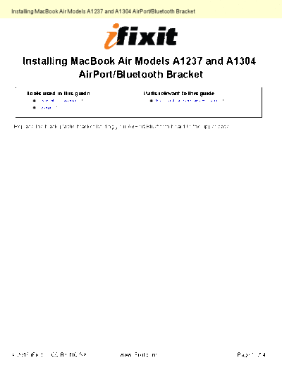 apple Installing-AirPortBluetooth-Bracket-864  apple MacBook Air MacBook Air Models A1237 and A1304 Installing-AirPortBluetooth-Bracket-864.pdf