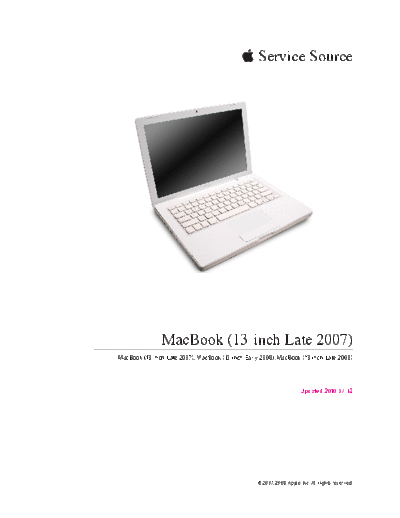 apple mb13 late07  apple MacBook MacBook (13-inch Early 2008) mb13_late07.pdf