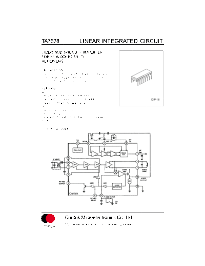 Various ta7678  . Electronic Components Datasheets Various ta7678.pdf