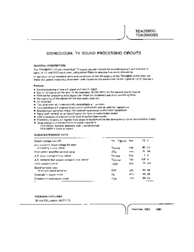 Various tda3800 270  . Electronic Components Datasheets Various tda3800_270.pdf