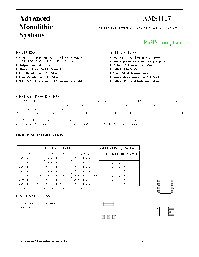 Various AMS1117  . Electronic Components Datasheets Various AMS1117.pdf
