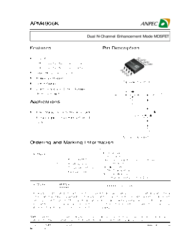Various APM4906K  . Electronic Components Datasheets Various APM4906K.pdf