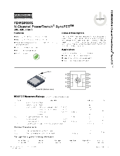 Various FDMS8660S  . Electronic Components Datasheets Various FDMS8660S.pdf