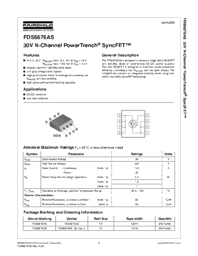 Various FDS6676AS  . Electronic Components Datasheets Various FDS6676AS.pdf
