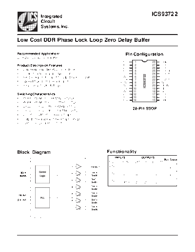 . Electronic Components Datasheets ICS93722 UD880153  . Electronic Components Datasheets Various ICS93722 UD880153.pdf