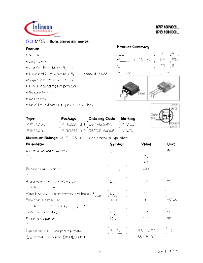 Various IPP10N03L IPB10N03L  . Electronic Components Datasheets Various IPP10N03L IPB10N03L.pdf