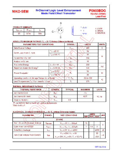 Various P0903BDG  . Electronic Components Datasheets Various P0903BDG.pdf