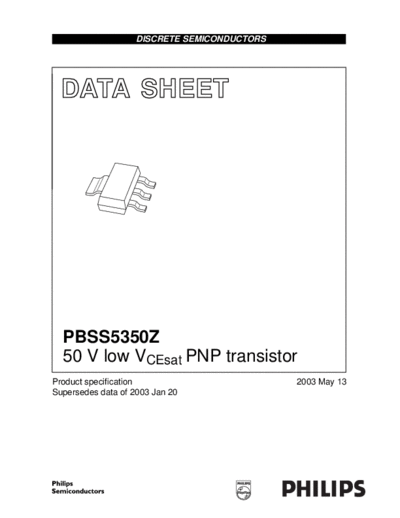Various PBSS5350Z  . Electronic Components Datasheets Various PBSS5350Z.pdf