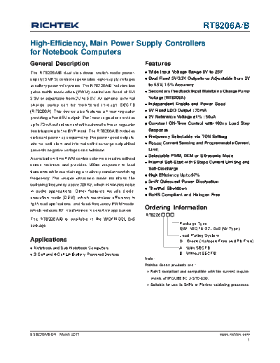 Various RT8206A Datasheet  . Electronic Components Datasheets Various RT8206A Datasheet.pdf