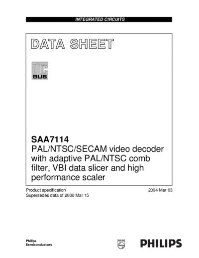 . Electronic Components Datasheets SAA7114 2  . Electronic Components Datasheets Various SAA7114_2.pdf