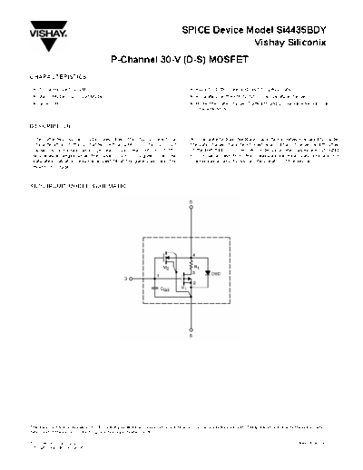 Various SI4435BDY Datasheet (PDF) - Vishay Siliconix - P-Channel 30-V (D-S) MOSFET  . Electronic Components Datasheets Various SI4435BDY Datasheet (PDF) - Vishay Siliconix - P-Channel 30-V (D-S) MOSFET.pdf