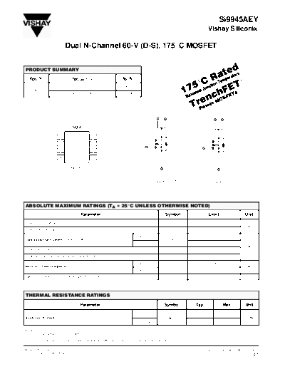 Various SI9945AEY  . Electronic Components Datasheets Various SI9945AEY.pdf