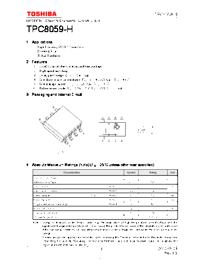 Various TPC8059-H-Toshiba  . Electronic Components Datasheets Various TPC8059-H-Toshiba.pdf