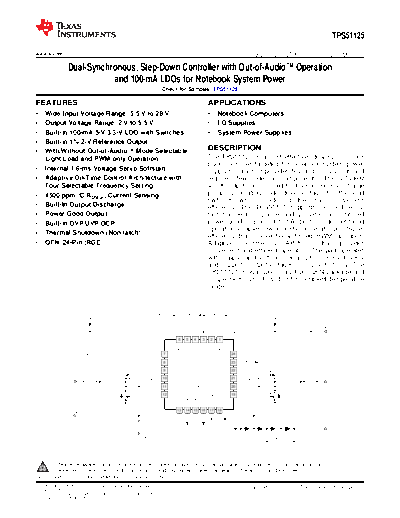 Various TPS51125  . Electronic Components Datasheets Various TPS51125.pdf