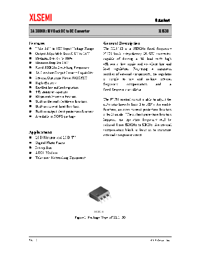 Various XL1530 datasheet  . Electronic Components Datasheets Various XL1530 datasheet.pdf