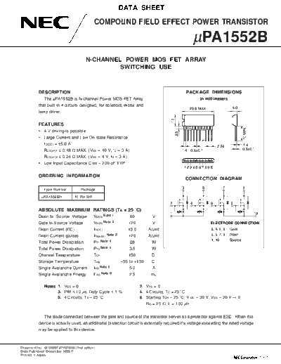 Various  pa1552b  . Electronic Components Datasheets Various _pa1552b.pdf