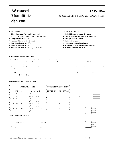 Various ams1084  . Electronic Components Datasheets Various ams1084.PDF