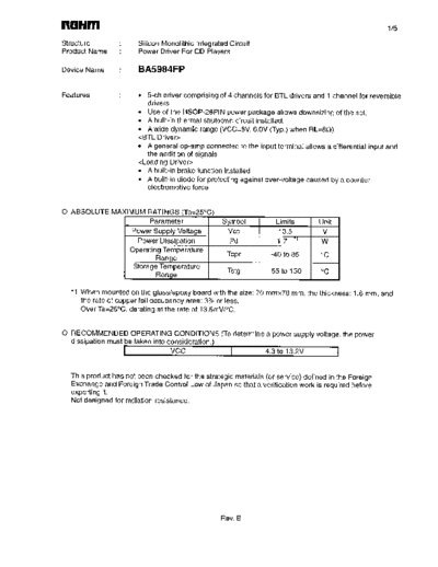 Various ba5984fp 125  . Electronic Components Datasheets Various ba5984fp_125.pdf