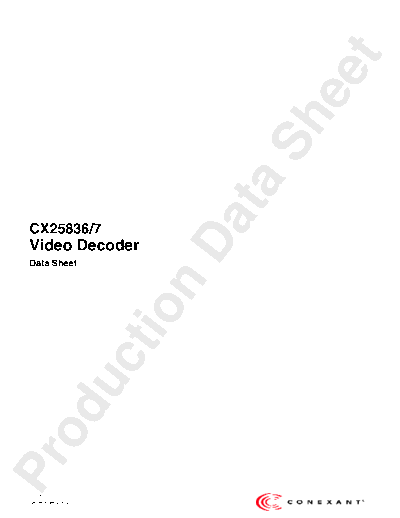 Various cx25836  . Electronic Components Datasheets Various cx25836.pdf