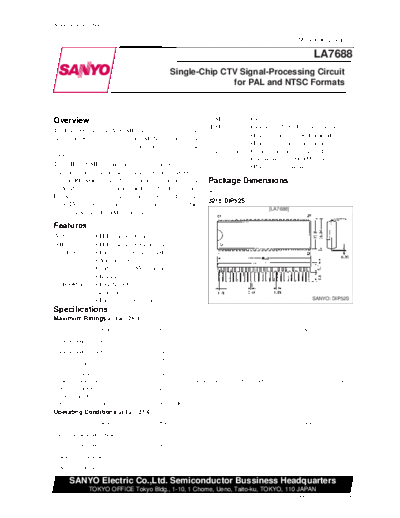 Various la7688  . Electronic Components Datasheets Various la7688.pdf